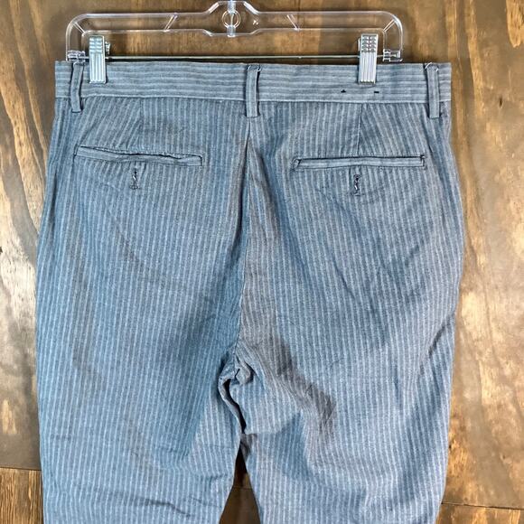 Banana Republic Mens Pants Blue Pinstripe Slim Tapered Fit Stretch 32x30 - Picture 10 of 11